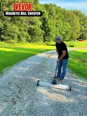 Magnetic Nail Sweeper for Driveways, Garages & Shops | Picks Up Nails, Screws, Bolts & Metal Debris | Great for Contractors, Roofing, Tire Shops & DIY Cleanup SEO Description: Stop flat tires before they happen. This rolling magnetic sweeper quickly picks up nails, screws, bolts, staples, wire, and other metal debris from driveways, garages, workshops, parking lots, warehouses, construction sites, and job sites. Perfect for homeowners, mechanics, roofers, tire shops, contractors, farms, and anyone cleaning up after projects. The adjustable handle and wheels make covering large areas fast and easy while helping protect tires, pets, and equipment from hidden metal. Hashtags: #MagneticSweeper #NailSweeper #GarageTools #DrivewayCleanup #ShopTools 