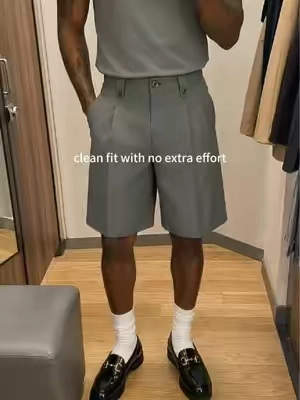 clean fit with no extra effort #dressshorts #tailoredshorts #pleatedshorts #oldmoney #fitcheck