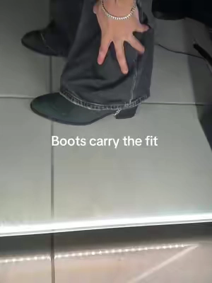 Boots carry the fit #boots #gothic #gothicstyle #western #fashiontiktok 