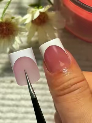 Effortless DIY manicure at home🎉✨ym #fyp #frenchnails #nail #pressonnails #nailart 