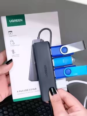 End the USB port struggle for good! This 4-port hub connects all your devices at once: Z SuperSpeed data transfer up to 5Gbps Universal compatibility across devices Perfect for both gaming and work 4 ports.No more excuses. Your cable chaos solution is here. #usbport #usbhub #gamingpc #laptop #tiktokshopbacktoschool 