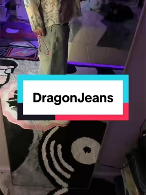 These dragons go crazy 🐉🔥 #UPTHE #BaggyJeans #DragonJeans #Streetwear #Y2KFashion