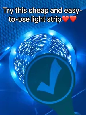 Try this cheap and easy-to-use light strip.#fyp #tiktokshopsummersale #homemakeover #viral #light 