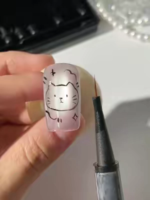Brush check! Who else is obsessed with detail brushes? 💅#fypages #easynails #nailtutorial #diynails #nailbrush 