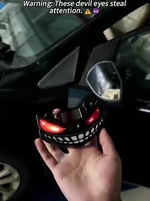 Car devil’s eye decorative lamp. #car#carconversion #fypシ #carmodification #caraccessories 