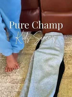 Fleece Lined! The quality is 10/10 perfect for those colder school months! #purechamp #kidsclothes #kidsclothing #kidssweats #kidsjoggers 