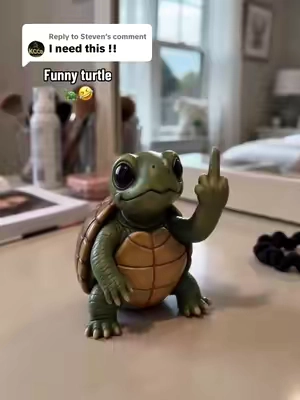 Replying to @Steven So lovely ☺️😍🤣#3dfunny #turtle #mini #animals #statue 