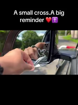 Heart ❤️ & Cross ✝️ car stickers.Cute reminder #carsaccessories #faith #fyp #truckaccesories #carstuff 