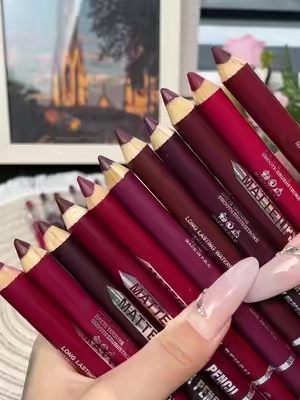 12 delineadores mate y sedosos. 1 sacapuntas. Cero manchas.#LipLiner #DelineadorDeLabios #SmudgeProof #SinManchas #MatteLip         