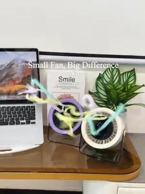 I thought I was just buying a fan. Now I use it after showers, while doing my hair, during makeup, and even before bed. 🥹 If you hate being hot, this might become something you use every single day. ❄️💨 #coolhill #SummerFinds #TikTokShopSummerSale #deskfan #cool 
