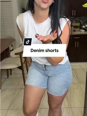 GILIPUR Women's Light Blue High Waist Elasticity Denim Button Fly Shorts, Y2K Vintage Side Split Frayed Hem Mid Length Jean Shorts, Casual Streetwear Slim Fit Shorts for Summer, Beach & Daily Wear TChic #tiktikshopcreatorpicks #tiktokshopsummersale #denimshorts #shorts #streetwear 