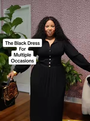 POV: You finally found the elegant black dress that works for almost every special occasion. The pleated skirt, defined waist, and timeless silhouette make this one feel designer-inspired without the designer price.  #BlackDress #ElegantStyle #WeddingGuestDress #LuxuryLookForLess #PleatedDress   