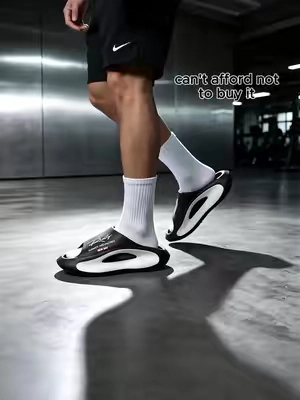 The ultimate post-workout and house shoes. The cushion on these is unreal! Don't miss out! #recoveryslides #cloudslides #mensshoes #gymessentials #tiktokmademebuyit