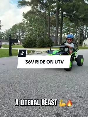 This 36V UTV is packed with details that make it feel like the real thing. 💪 #rideontoys #outdoortoys #36v #UTV #rideoncar 