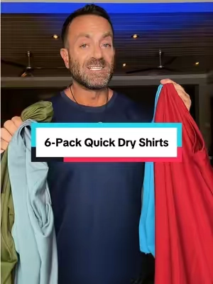 These 6-pack quick-dry performance shirts are made to handle workouts, travel, outdoor projects, and everyday wear without feeling heavy or uncomfortable. The breathable, moisture-wicking fabric helps you stay cool while the simple design makes them easy to pair with anything. Six shirts you’ll actually reach for every week. #mensshirt #workoutshirt #athleticwear #mensstyle #activewear 