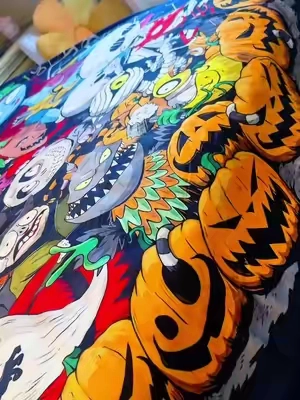 Counting the days for Halloween to get here ✨ #blanket #blankets #bedroom #bedroomdecor #blankets 