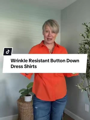 Hurry before your favorite colors are gone! These button down dress shirts are wrinkle resistant and come in so many different colors!  #tiktokshopcreatorpicks #tiktokshopsummersale #TikTokshopbacktoschool #midsizefashion #over50fashion 
