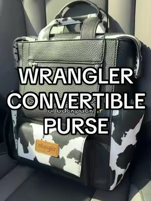 The perfect mom bag 🐄✨ #wrangler #wranglerpurse #cowprint #mombag #womensbag 