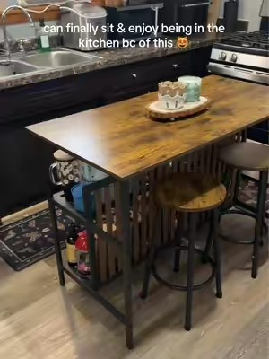the price is such a STEALLLL 😻😻😻 #kitchenisland #smallkitchen #smalkitchenhacks #kitchenstorage #homefinds 