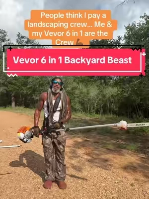 The VEVOR 52CC 6-in-1 helps me trim, edge, prune, and clear everything from overgrown brush to clean fence lines. Instead of spending all weekend fighting my property, I spend my time enjoying it. Your yard is the first thing you see every morning. Make it a place that lowers your stress, makes you want to step outside, and reminds you why you work so hard. A little maintenance today creates a paradise you’ll enjoy every day. 🌴🌿☀️ #ParadiseCove #BackyardGoals #VEVOR #LawnCare #PropertyMaintenance   