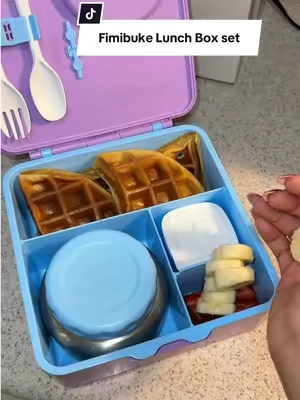 Fimibuke Bento Box. Lunchera con varios compartimentos, incluye los cubiertos y el termo para agua.#fimibukelunchbox #backschool #lunchbox #lunchboxideas #bentobox 