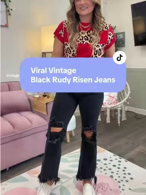 The viral vintage black Rudy Risen jeans have restocked! @Wild Oak Boutique 