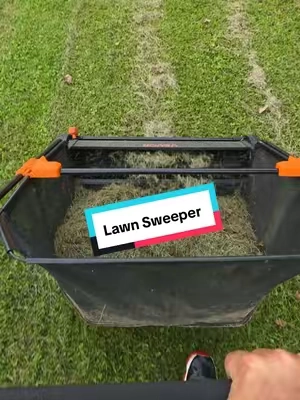 Lawnsweeper by Vevor A quick and efficient way to pickup lawn debris compared to a rake. #lawn #yardcleanup #lawnmaintenance #vevor ##summerfinds 