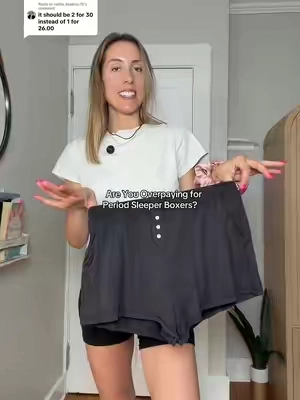 Replying to @nettie_keating.70 Wait… are we overpaying for period underwear? 👀 I compared the cost of a leading period underwear brand to The Period Company Sleeper Boxers—and the price difference might surprise you. 💸 Because when you’re buying something you’ll use every month, cost-effectiveness matters. 🩸✨ #p#periodunderwearp#periodboxersp#periodproductsw#womenshealththeperiodcompany  Results vary, Ad 