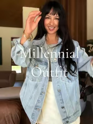 Give a girl a good denim jacket and a built in bra tank.. she will conquer anything 😌 #millennial #casualoutfit #affordablefashion #denimjacket #klassy 