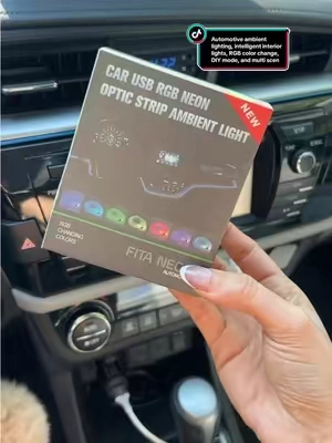 Envío gratis!!✅🚘✨te encantarán!! Iluminación ambiental automotriz, luces interiores inteligentes, cambio de color RGB, modo DIY e iluminación ambiental multiescena con luces LED con cargador #lighting  #ledlight #car #colorchange #modern 