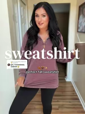 Replying to @Jess Marie | Mom of 4 🌼 it’s back it’s back! the comfiest lived in sweatshirt ever but hurry before it’s gone! 🤎 @Discount Divas Boutique #sweatshirt #fallsweaters #sweater #fallfashion #tiktokshopcreatorpicks 
