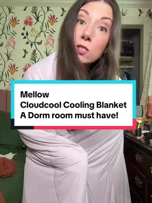 Dorm must have!!! It is HOT in the dorms this CloudCool  cooling blanket from @Mellow Sleep is really a gift for you and your college student! #mellow #dormroom #collegestudent #college #dormroomessentials 