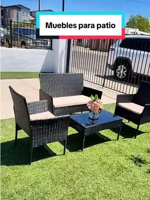 Estos conjuntos de patio acaban de bajar a un gran descuento✅☀️ #patioseason #patiofurniture #patioset #outdoorfurniture #tiktokshopcreatorpicks   