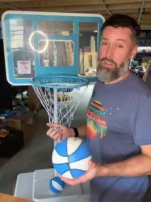 Every pool needs a hoop #basketballhoop #pooltoys #poolbasketball #hoops #poolgame 