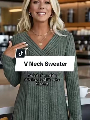 @Ofeefan Studio #sweater #ladiesfashion #falloutfits #vneck #TikTokFashion 