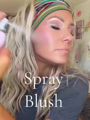….hydrating spray blush from@UCANBE that delivers buildable color and a fresh, dewy glow for naturally radiant cheeks. #everydaymakeuproutine #beautydeals #tiktokshop #sprayblush 