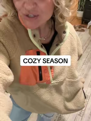 This is your sign that cozy season is officially back. ☁️🍂 This fuzzy sherpa pullover is SO soft, has pockets, and gives you that oversized cozy fleece look without needing a full winter coat. Perfect for leggings, jeans, school drop-off, errands, or basically living in all fall and winter. #SherpaPullover #FallOutfits #CozyOutfits #WomensFashion #TikTokShopFinds