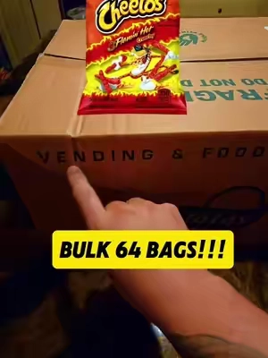 Get 60 four-count bags of Hot Cheetos directly from Frito-Lay. Our factory-direct price beats even the big box stores. #HotCheetos #BulkSnacks #FritoLay #SnackDeals #saveonsnacks