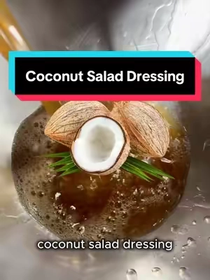 No Added Sugar Coconut Salad Dressing  #coconut #tiktokshop 