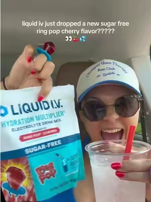 THE BEST SUGAR FREE FLAVOR YET🍒💦 @Liquid I.V.  #liquidiv #liquidivsugarfree #electrolytes #hydration #sugarfree 