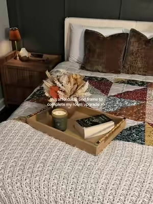 It’s so dreamy @amerlifeofficial #bedframe #bedroommakeover #homefurniture #tiktokshopcreatorpicks #bed 