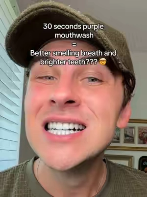 These dr dent purple mouthwash packets are perfect for on the go freshness and brighter looking teeth #stinkybreath #yellowteeth #mouthwash #purplemouthwash #teethwhitening 