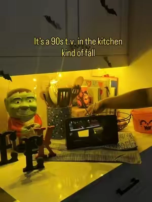 This is the exact vibe I’m chasing this fall 📺🕸️🎃 #nostalgia #90shalloween #90sthrowback #crttv #nostalgiacore 