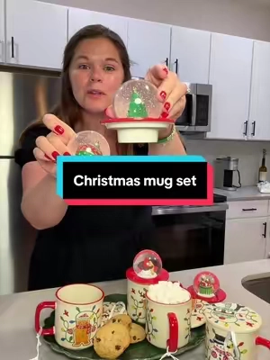12 piece temptations Christmas mug set and these are BEAUTIFUL. #snowglobe #christmas #christmasmug #temptationsmugs #snowglobemugs 