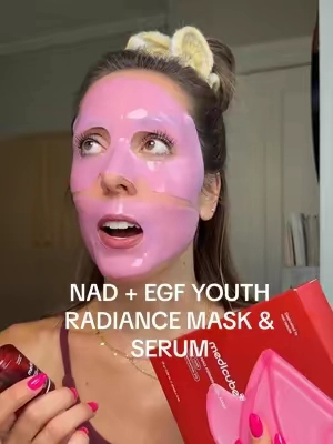 The serum is good… but apparently you don’t want to skip the mask 💜✨NAD + EGF firming mask and serum JUST BUNDLED by @medicube global for that firmer, smoother-looking skin ✨  #medicube #NAD #firmingskincare #matureskin #koreanskincare  not medical advice, individual results vary, pricing, and promotion subject to change, Ad 
