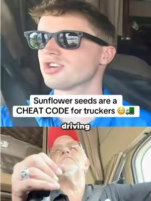 Are sunflower seeds a CHEAT CODE for truck drivers? 😳🚛 @Robert Boblitt @BlueCollarRejectz 