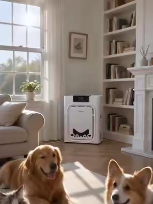 this literally traps pet hair from out of the air,we have two cats!   #PetAirPurifier   #PetHairEverywhere  #CatHealth  #SummerSale #Summervibes   