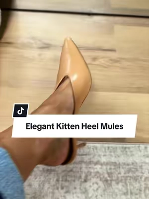 Closet staple 👏🏼 Elevate casual outfits or wear them with dress clothes! Fit true to size #kittenheels #mulesshoes #classyshoes #elegantshoes #comfyshoes @Coutgo Fashion 