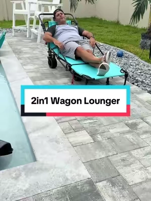 It’s literally a 2 in 1 wagon lounger! Genius! #wagon #beachchair #convertible #beachwagon 