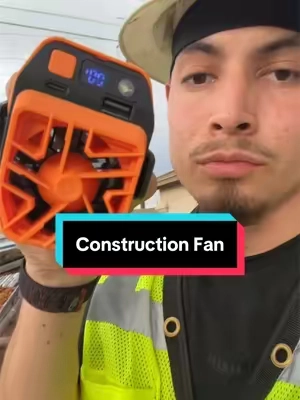 cant even feel the heat😌💯 #portablefan #constructionworker #constructionlife #workgear #personalfan 